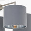 Elin Brushed Silver and Steel Grey 5 Light Pendant