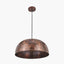 Mason Copper Effect Wide Domed Metal Pendant  | OUTLET
