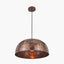 Mason Copper Effect Wide Domed Metal Pendant