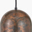 Mason Copper Effect Tall Domed Metal Pendant