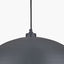 Anders Matt Black and Silver Leaf Metal Dome Pendant
