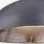 Anders Matt Black and Silver Leaf Metal Dome Pendant