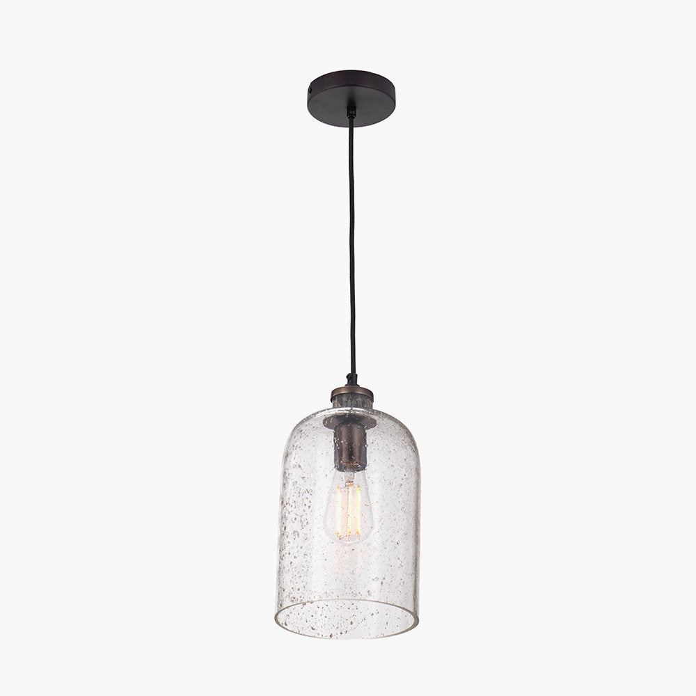Ophelia Grey Bubble Glass Pendant