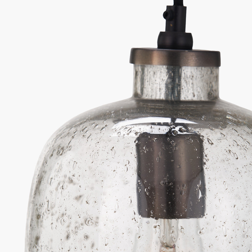 Ophelia Grey Bubble Glass Pendant