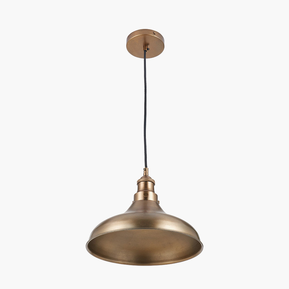 Ellis Antique Brass Café Metal Pendant