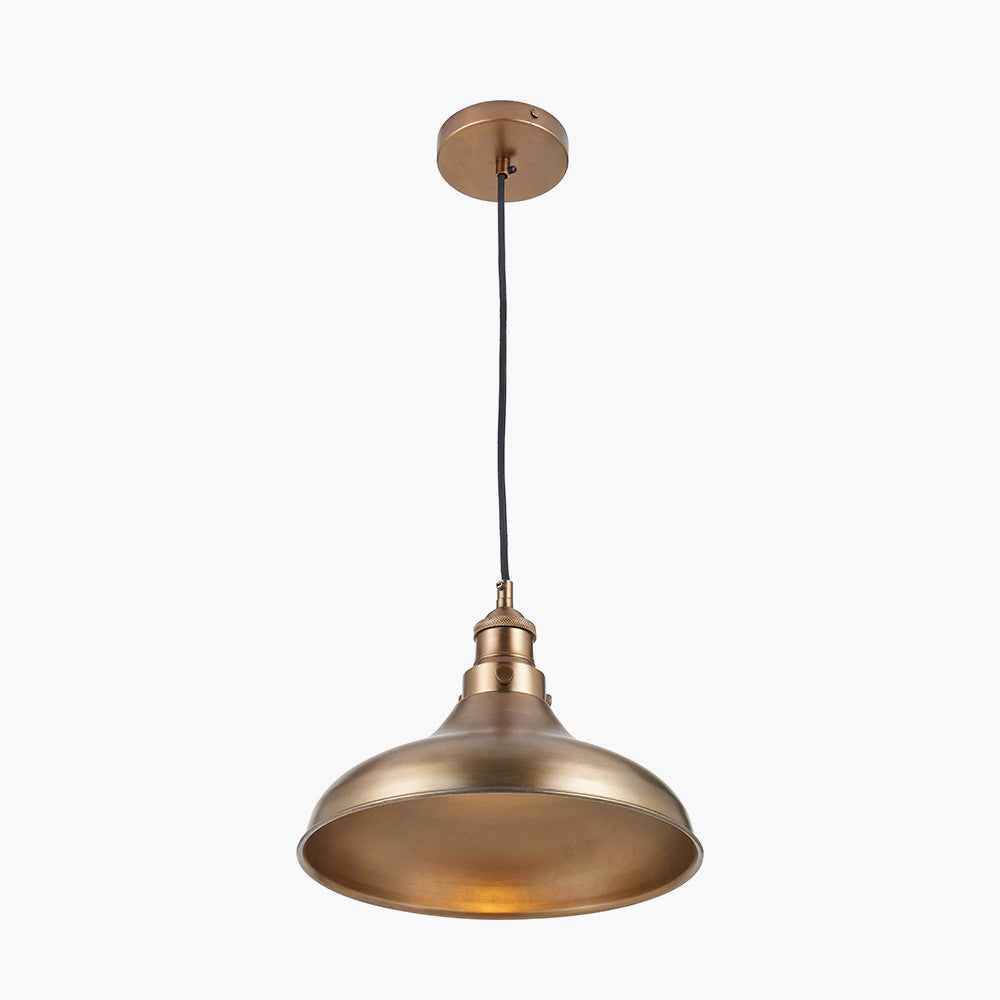 Ellis Antique Brass Café Metal Pendant