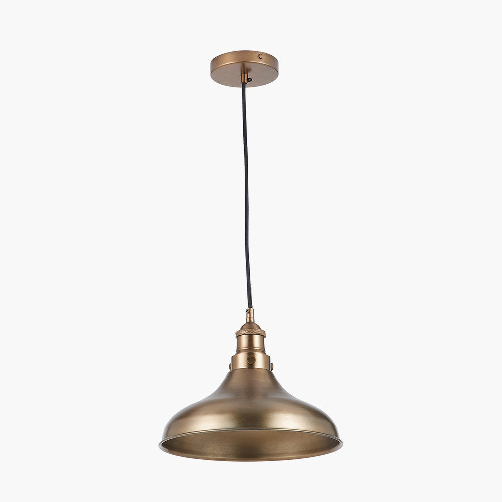 Ellis Antique Brass Café Metal Pendant