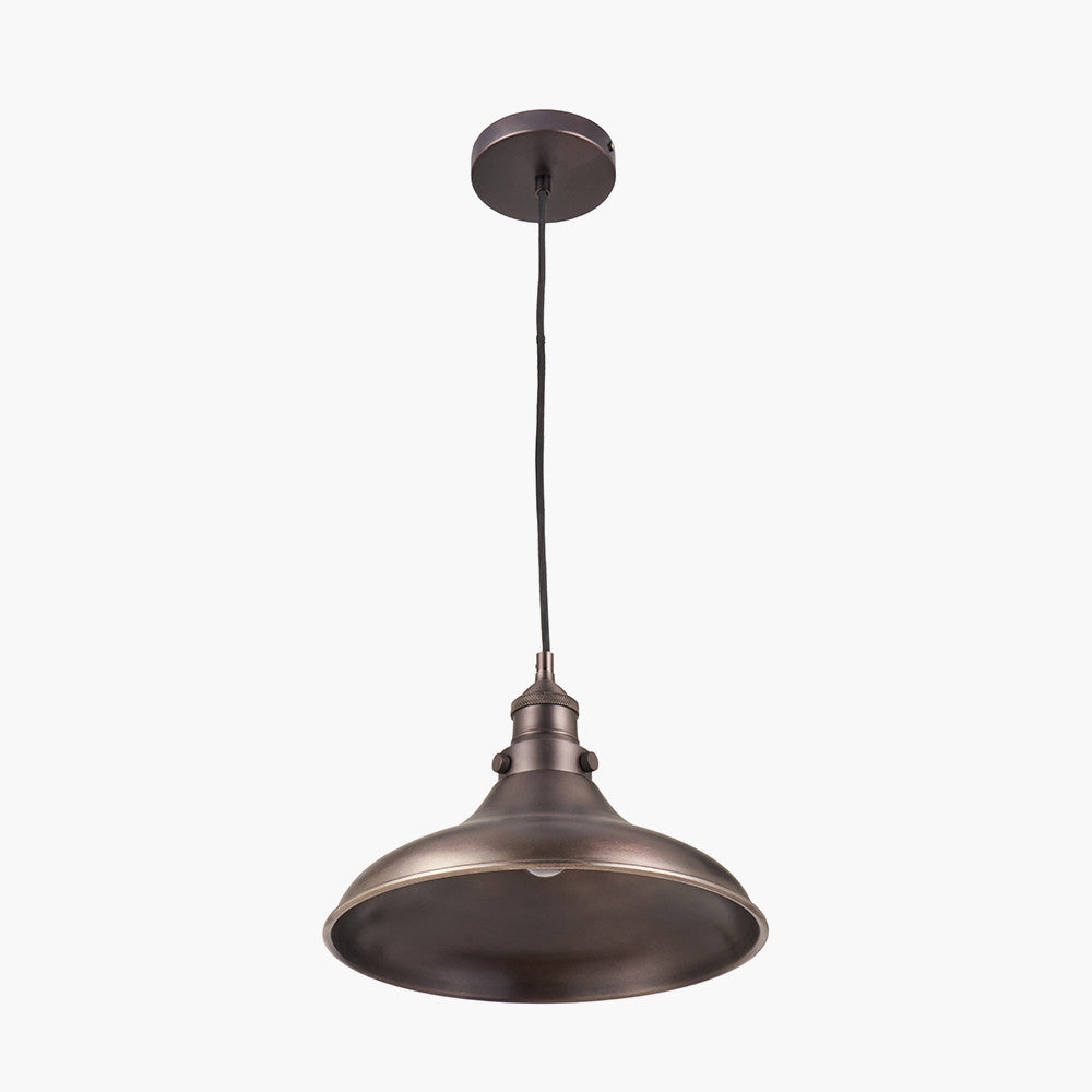 Ellis Antique Bronze Café Metal Pendant