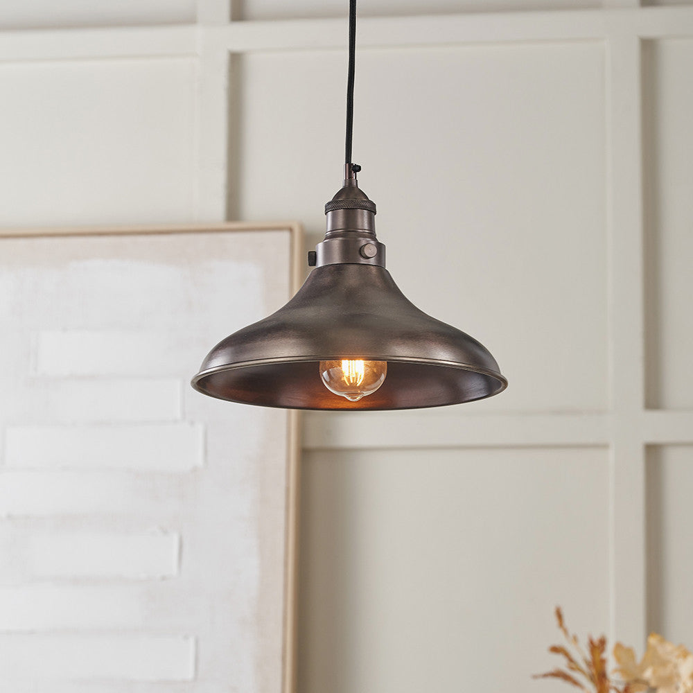 Ellis Antique Bronze Café Metal Pendant