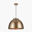 Harlem Antique Brass Domed Metal Pendant