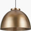 Harlem Antique Brass Domed Metal Pendant