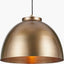 Harlem Antique Brass Domed Metal Pendant