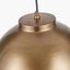 Harlem Antique Brass Domed Metal Pendant
