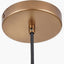 Harlem Antique Brass Domed Metal Pendant