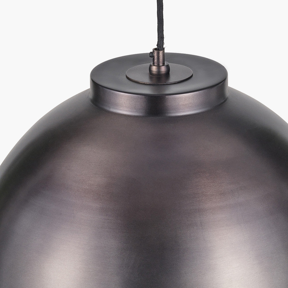 Harlem Antique Bronze Domed Metal Pendant