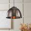 Harlem Antique Bronze Domed Metal Pendant