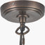 Piero Antique Bronze Metal 6 Arm Pendant with Vienna 16cm Black Chevron Mushroom Pleat Lampshade