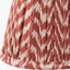 Piero Antique Bronze Metal 6 Arm Pendant with Vienna 16cm Red Chevron Mushroom Pleat Lampshade