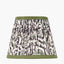 Piero Antique Bronze Metal 6 Arm Pendant with Ornella 16cm Green Floral Design Mushroom Pleat Tapered Lamp Shade