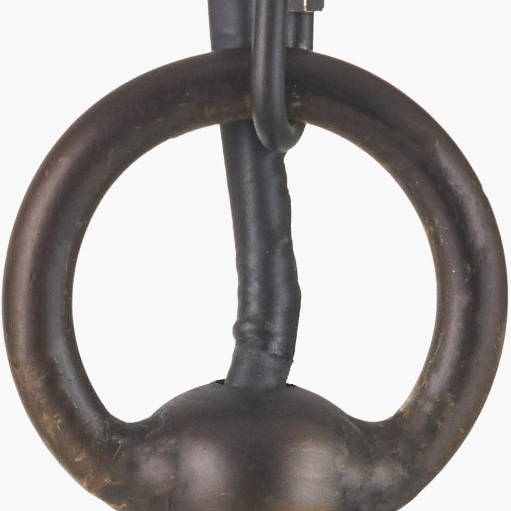 Piero Antique Bronze Metal 6 Arm Pendant with Garbo 15cm Cream Silk Mix Pinch Pleat Tapered Candle Clip Lampshades