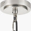 Salvatore Antique Silver Metal 6 Arm Pendant with Pelham 15cm Taupe Handloom Tapered Candle Clip Lampshades