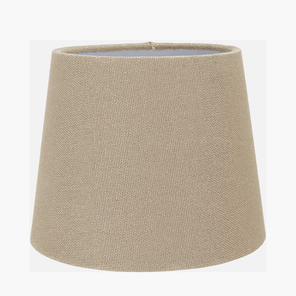 Salvatore Antique Silver Metal 6 Arm Pendant with Pelham 15cm Taupe Handloom Tapered Candle Clip Lampshades