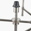 Salvatore Antique Silver Metal 6 Arm Pendant with Pelham 15cm White Handloom Tapered Candle Clip Lampshades