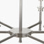Salvatore Antique Silver Metal 6 Arm Pendant with Pelham 15cm White Handloom Tapered Candle Clip Lampshades