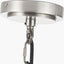 Salvatore Antique Silver Metal 6 Arm Pendant with Pelham 15cm White Handloom Tapered Candle Clip Lampshades