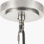 Salvatore Antique Silver Metal 6 Arm Pendant with Thiago 16cm Cinnamon Stripe Mushroom Pleat Tapered Lampshade