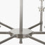 Salvatore Antique Silver Metal 6 Arm Pendant with Thiago 16cm Ocean Blue Stripe Mushroom Pleat Tapered Lampshade