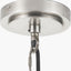 Salvatore Antique Silver Metal 6 Arm Pendant with Thiago 16cm Ocean Blue Stripe Mushroom Pleat Tapered Lampshade