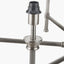 Salvatore Antique Silver Metal 6 Arm Pendant with Seychelles 15cm Cream Slubby Cotton Empire Lampshade