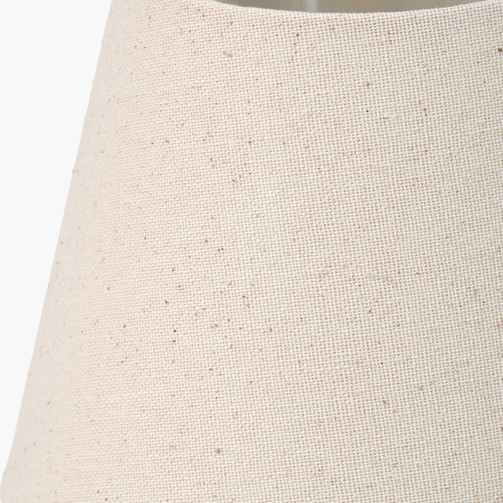 Salvatore Antique Silver Metal 6 Arm Pendant with Seychelles 15cm Cream Slubby Cotton Empire Lampshade