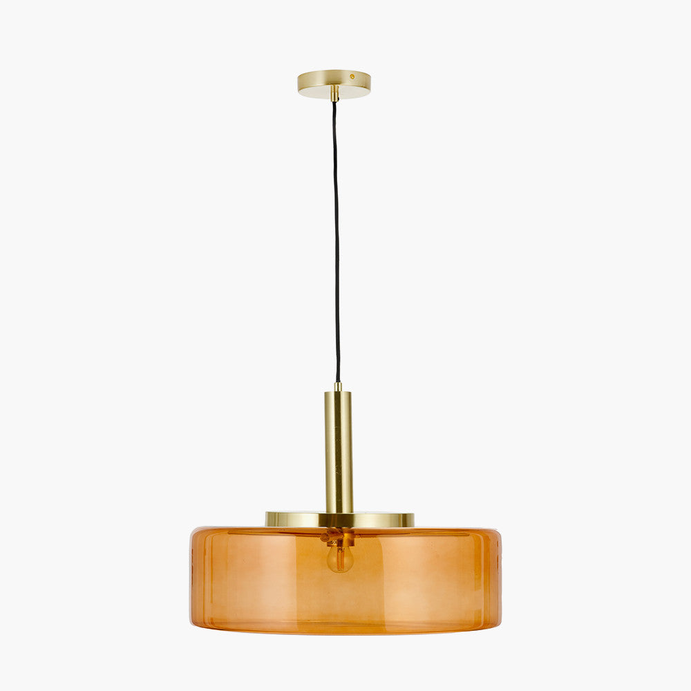 Lumi Orange Large Glass Pendant