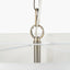 Seraphine Matt Antique Brass Metal and White Cotton Mix Scallop Shaded 5 Arm Pendant