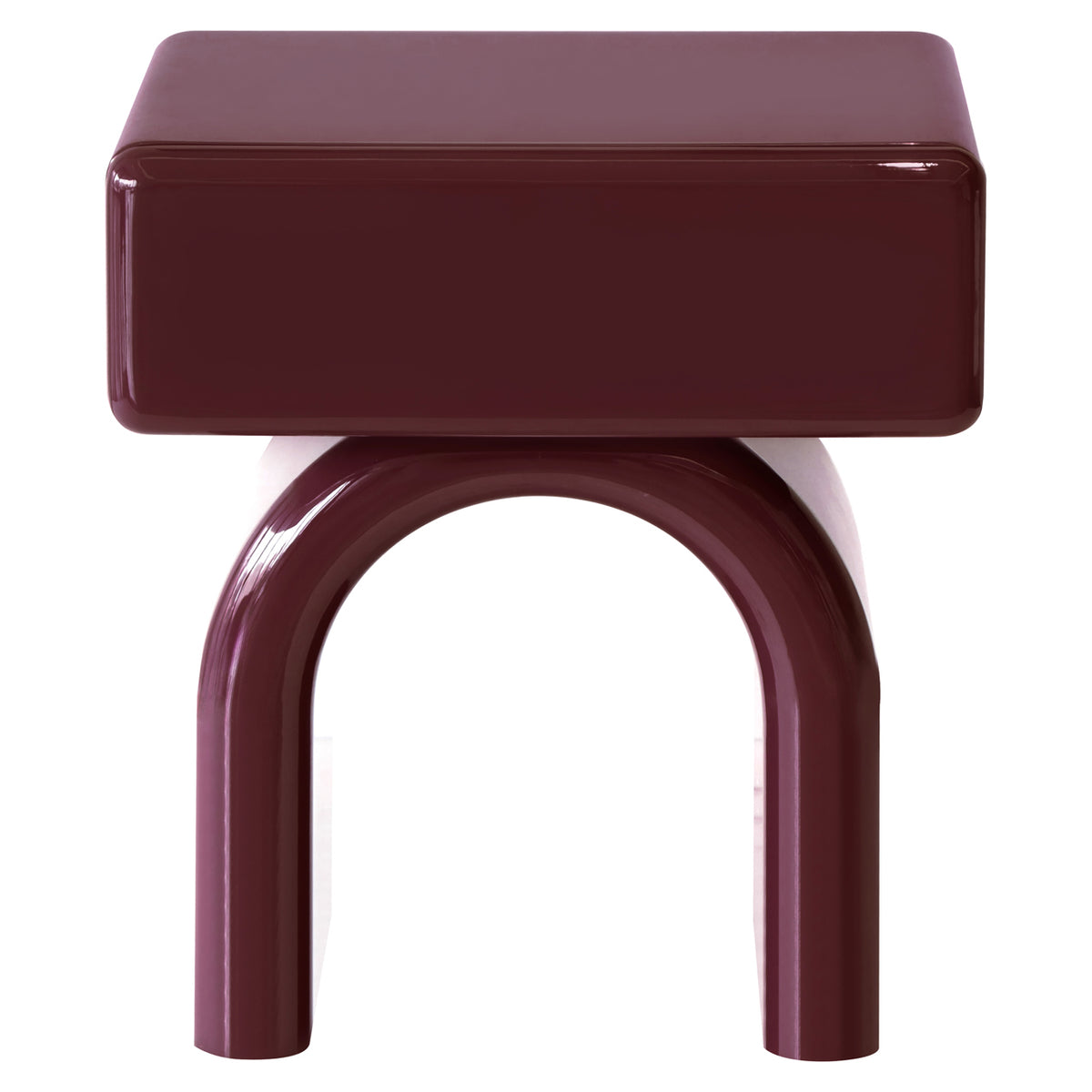 Nightstand Bennet burgundy 1-drawer