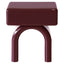 Nightstand Bennet burgundy 1-drawer