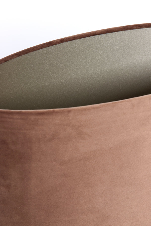 Shade oval straight slim 45-21-32 cm VELOURS chocolate brown