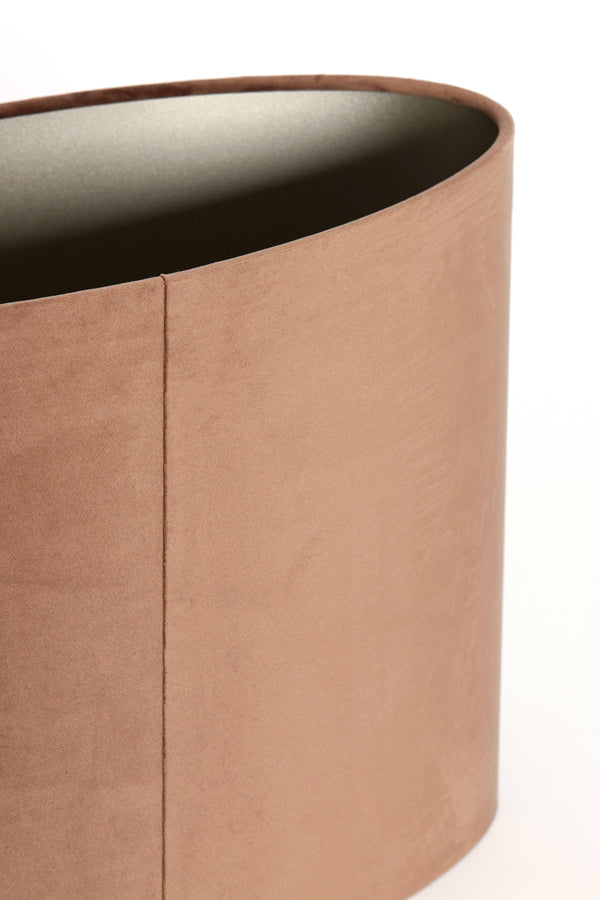 Shade oval straight slim 45-21-32 cm VELOURS chocolate brown