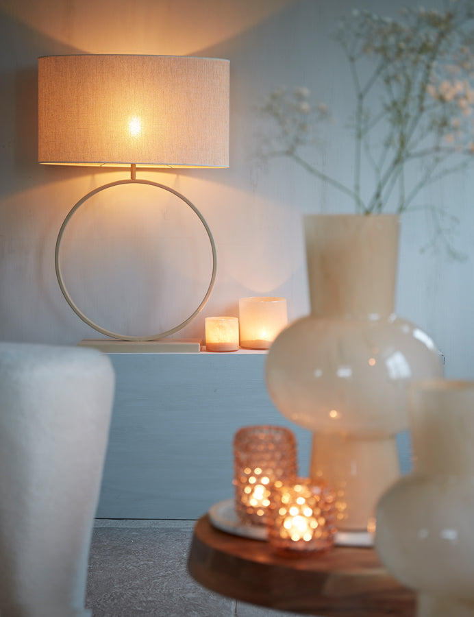 Shade oval straight slim 58-24-32 cm BRESKA pearl white