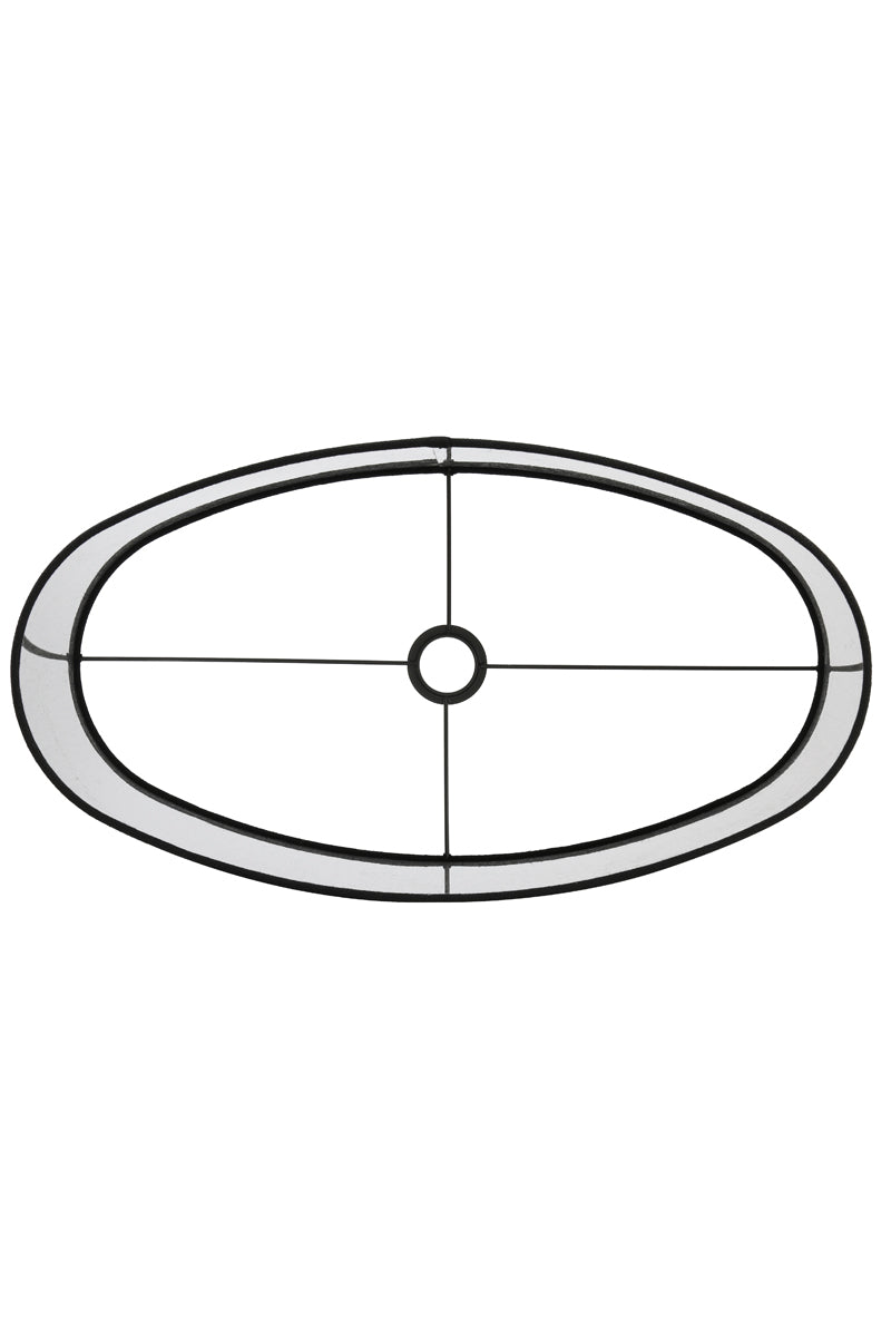 Shade oval straight slim 58-24-32 cm LIVIGNO black