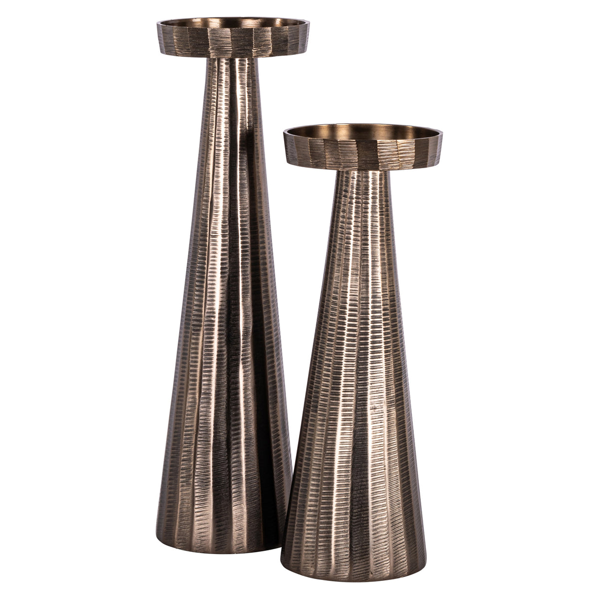 Candle holder Evola bronze L