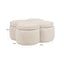 Pouffe & Footstool Corbeau sand tweed