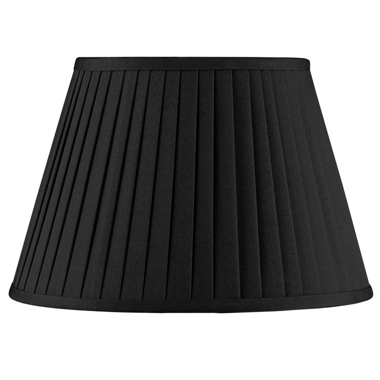 Lyndon 30cm Black Silk Mix Knife Pleat Tapered Lampshade