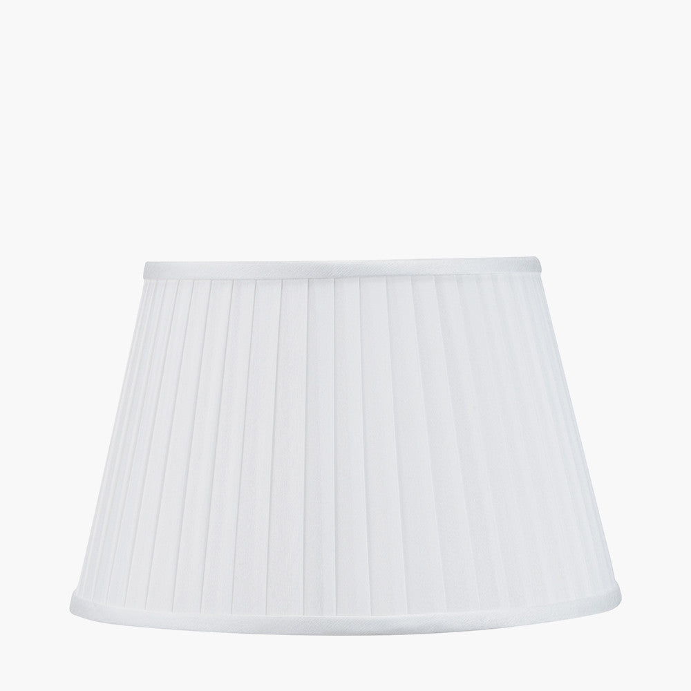 Lyndon 30cm Ivory Silk Mix Knife Pleat Tapered Lampshade