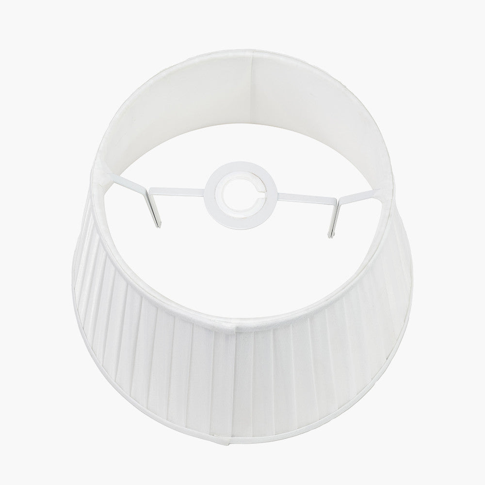 Lyndon 30cm Ivory Silk Mix Knife Pleat Tapered Lampshade