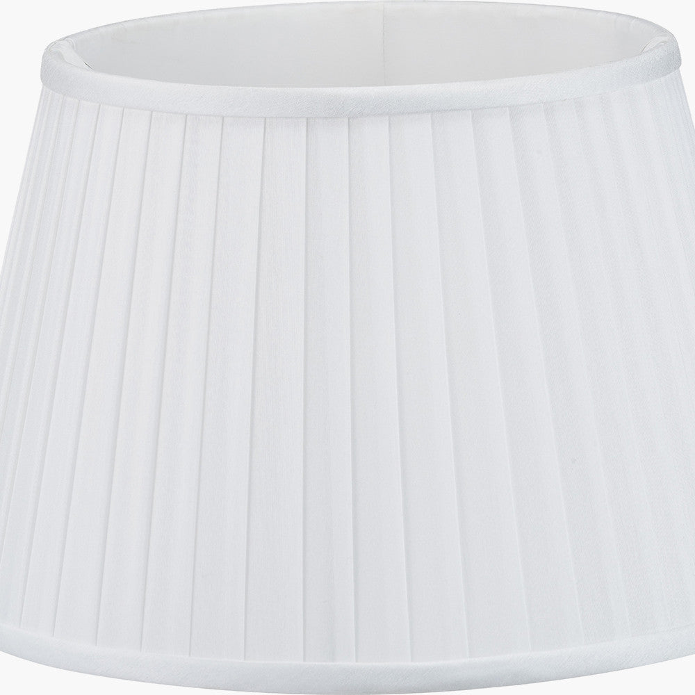 Lyndon 30cm Ivory Silk Mix Knife Pleat Tapered Lampshade