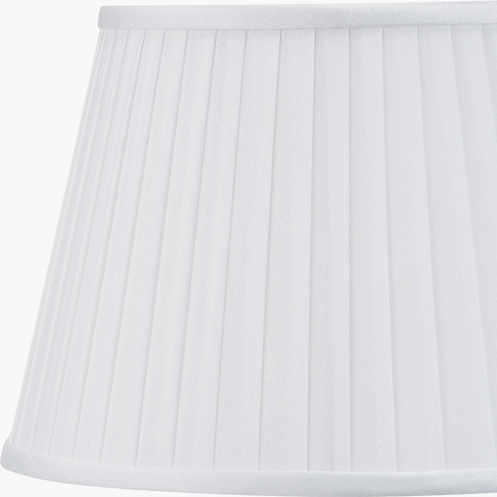 Lyndon 35cm Ivory Poly Cotton Knife Pleat Shade