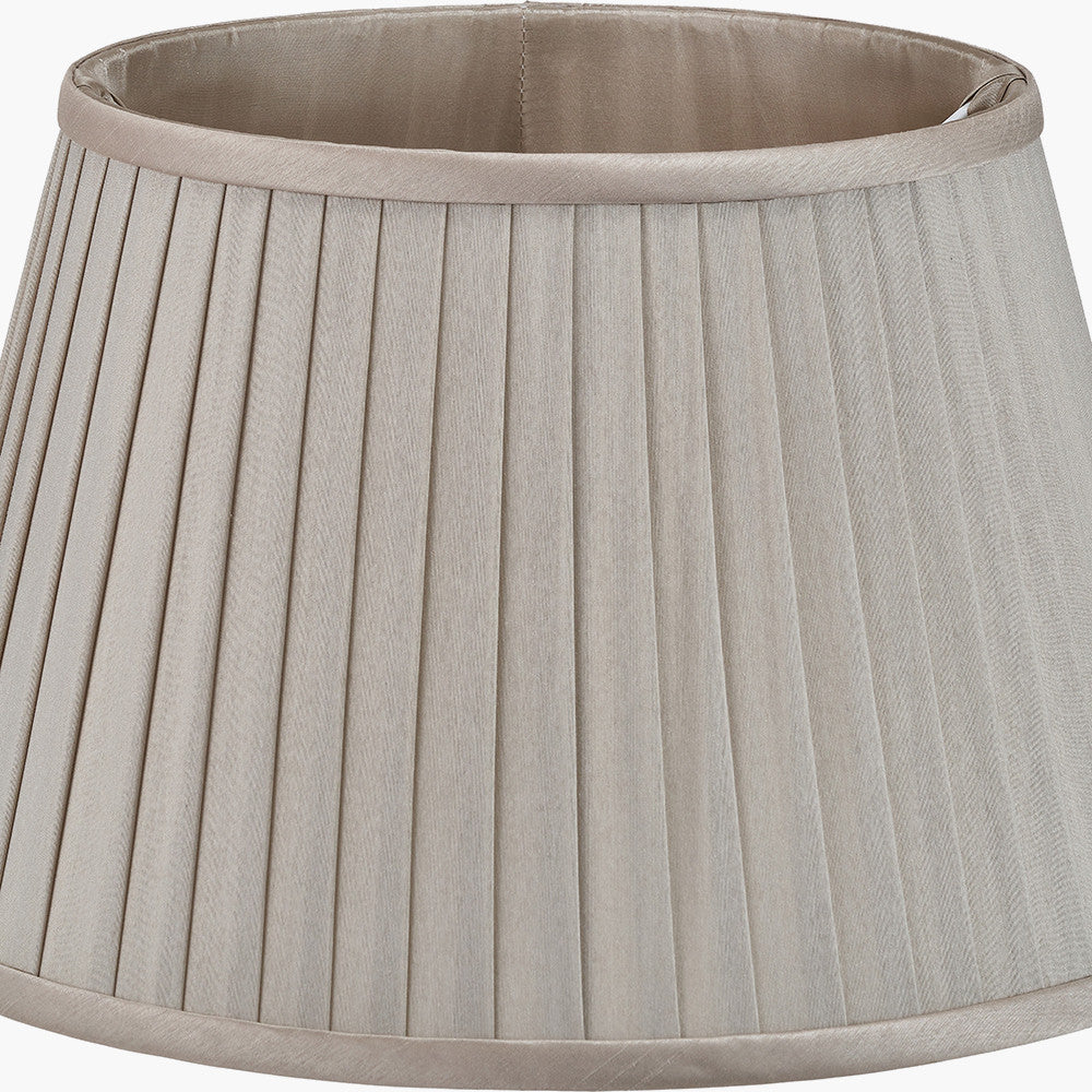 Lyndon 35cm Taupe Poly Cotton Knife Pleat Shade